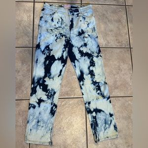 REVICE LA Denim women’s tie dye marble blue white wash bootcut size 32